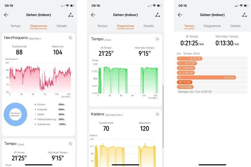 Записанные данные можно просмотреть в приложении Huawei Health.